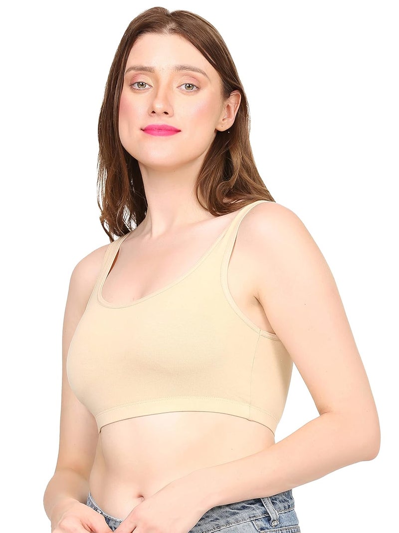 Mysha Cotton Full Coverage Non Padded Wire Free Air Sports Bra for Women (Pack of 2) - Image 4